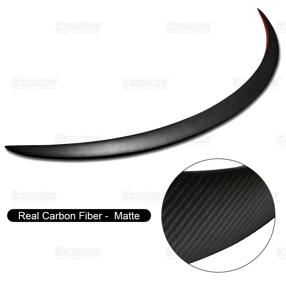 Hansshow Model 3 Y Genuine Carbon Fiber Rear Spoiler Wing For Tesla Car Accessories Trunk Spoilers