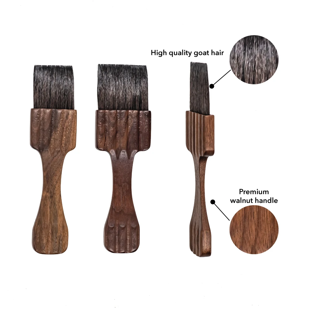 Pincel de pintura de madera de nogal Artsecret para acuarela acrílica, dibujo al óleo, oreja de buey, pelo de cabra, mezcla, pincel de artista de 1,57-2,36 pulgadas