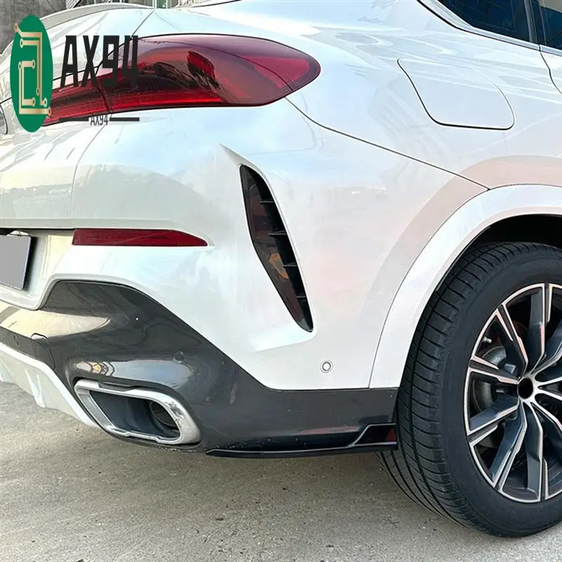 

AX94-Car Rear Bumper Lip Diffuser Splitter Winglet Apron Spoiler Parts For BMW X6 G06 M Sport 2020-2022 Gloss Black