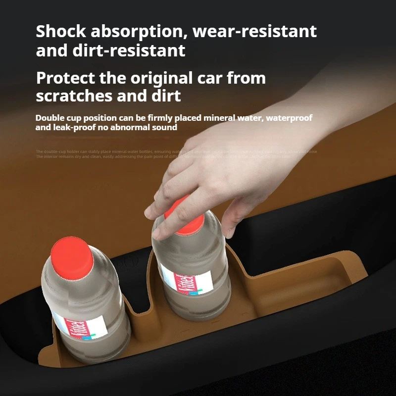 4Pcs Full Set Door Side Storage Tray for Hyundai Palisade LX3 2025 2026 Anti Slip Cup Pocket Organizer Dustproof Shockproof