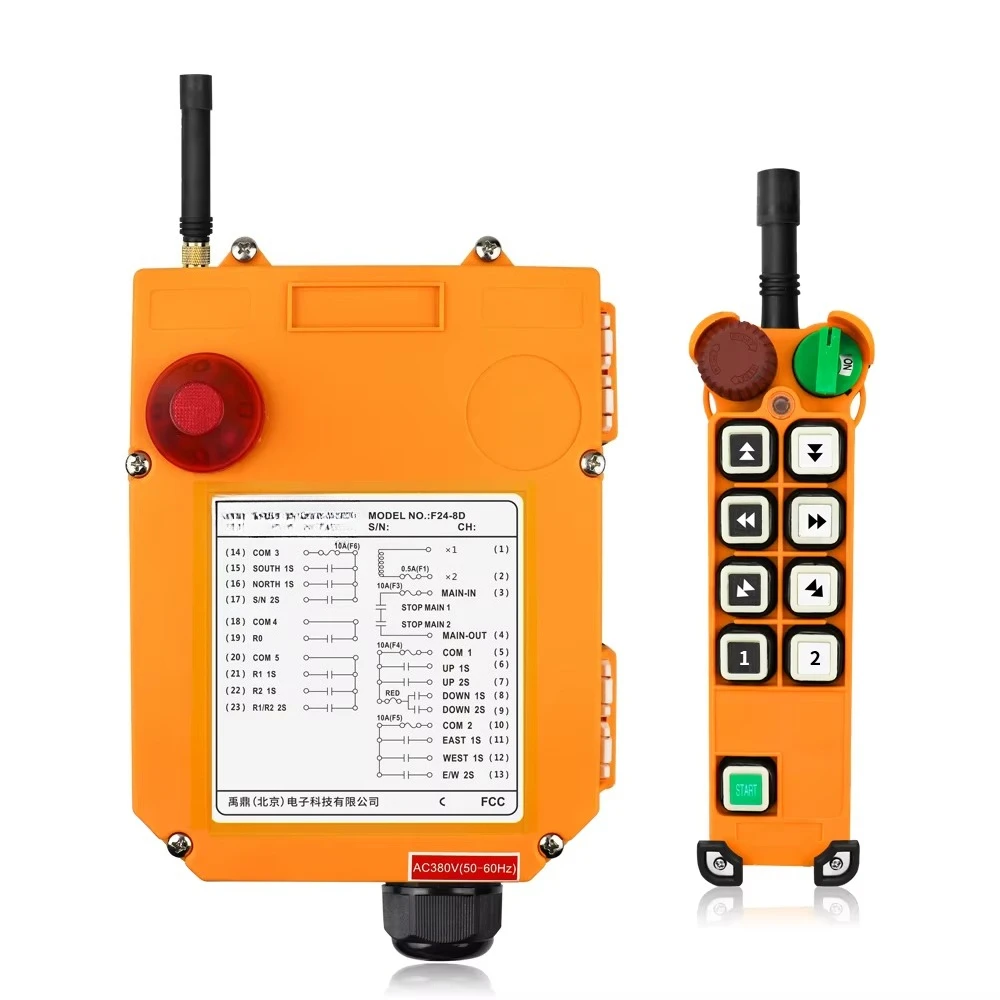 36V/220V/380V/12V/24V for Crane Hoist Remote Control F24-8D Dual Speed Crane Remotewireless Radio Remote Control