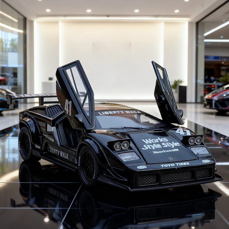 

НОВЫЙ 1:32 Countach LBWK LP500S Суперкар, модель автомобиля из сплава, игрушечный автомобиль, литье под давлением, звуковой и световой автомобиль, игрушки для детей, автомобиль