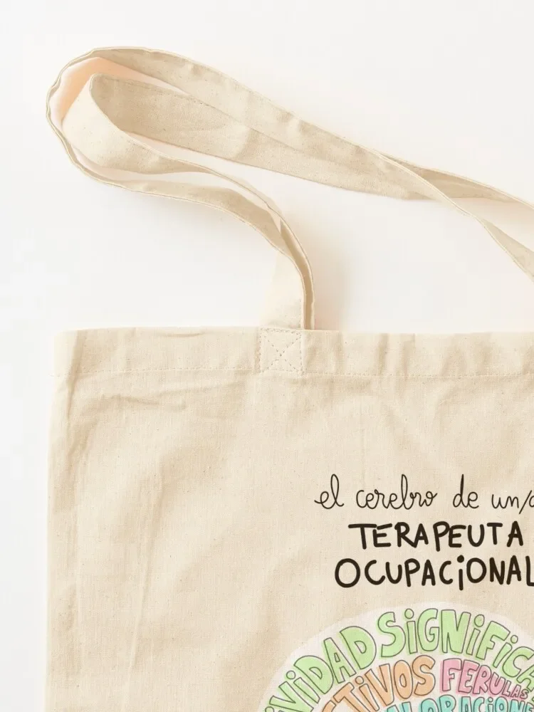 العلاج المهني للدماغ حمل حقيبة سيدة حقيبة قماش حقيبة كتف قابلة لإعادة الاستخدام أكياس البقالة حقائب النساء #3