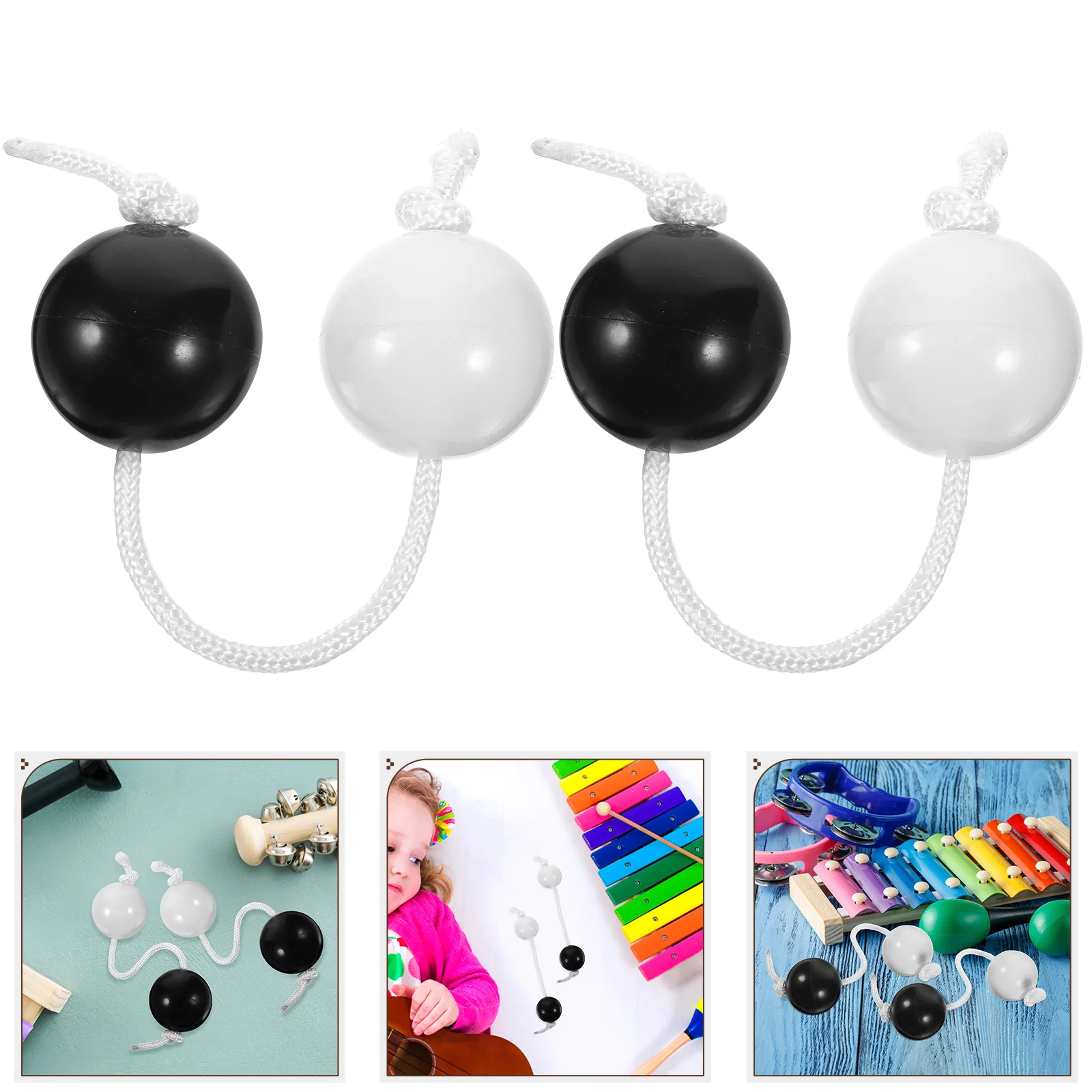 

2 pcs Rhythm Balls Shaker Double Shaking Music Instrument Sand Percussion Hand Maracas For Beginners African Musical Gift