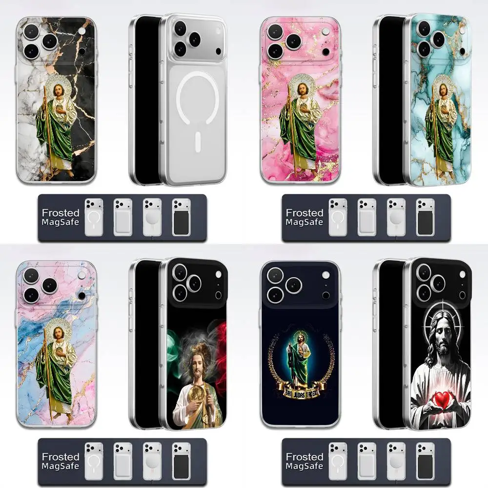 

Чехол для телефона Marble San Judas Tadeo для iPhone 17,16,15,14,13,12,11,Pro,Max,Plus,E,Air,Mini Magsafe, матовый, прозрачный