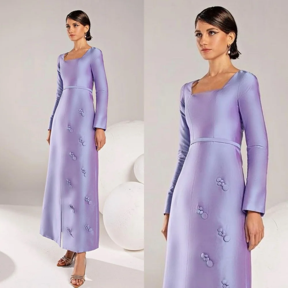 

Customized Exquisite Square Sheath Floor Length Vertically Applique Skirts S Evening Saudi Arabia es