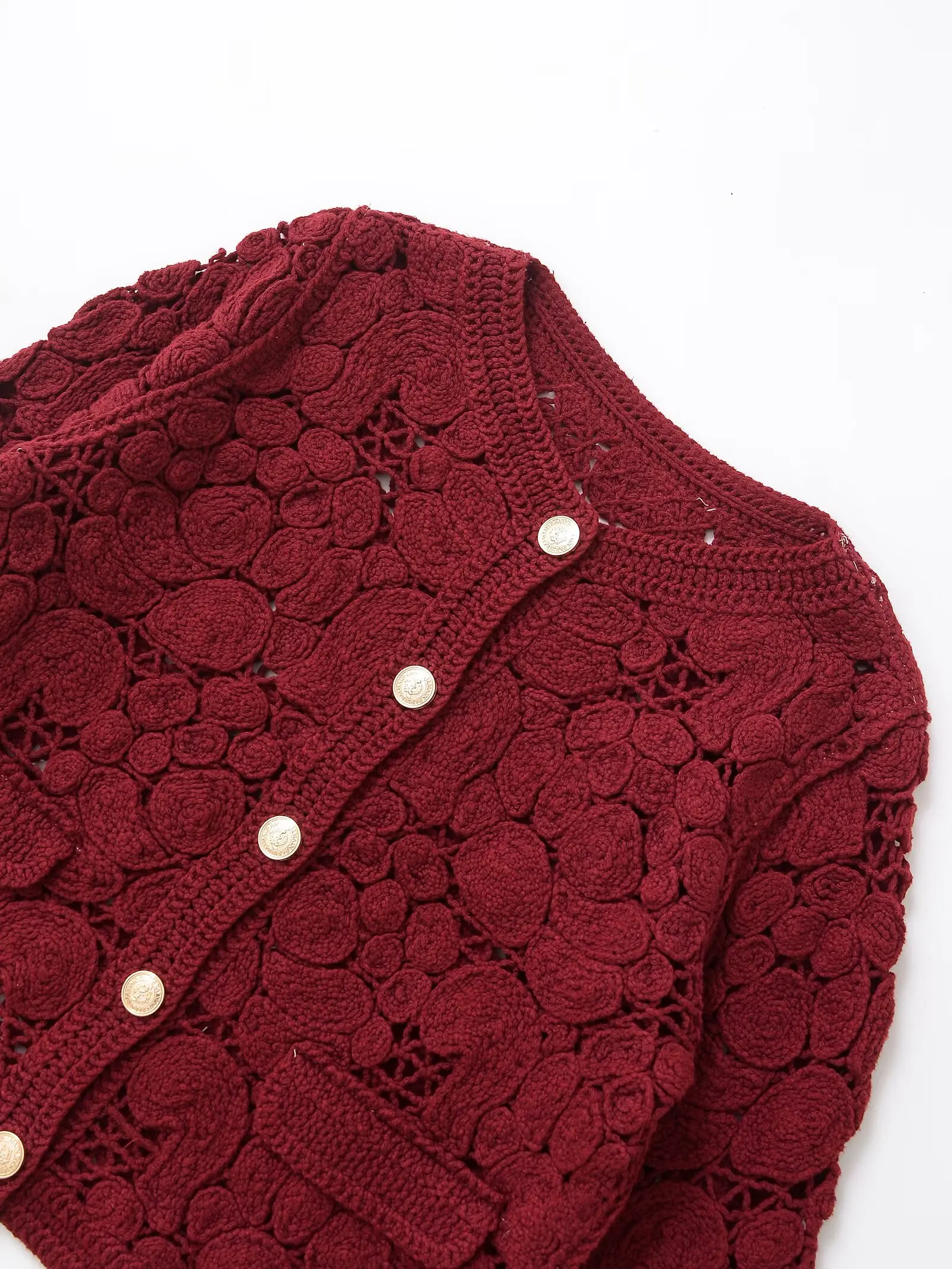 YY2677 25 Spring New Product Women's Knot Knitted Long Sleeve Round Neck Fashion Design Knitted Coat 1957001