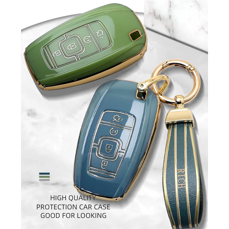 Luxurious Remote Key Case Cover For Lincoln Continental MKC MKZ MKX 2017 2018 2019 Navigator Nautilus Key Fob Car Accessories