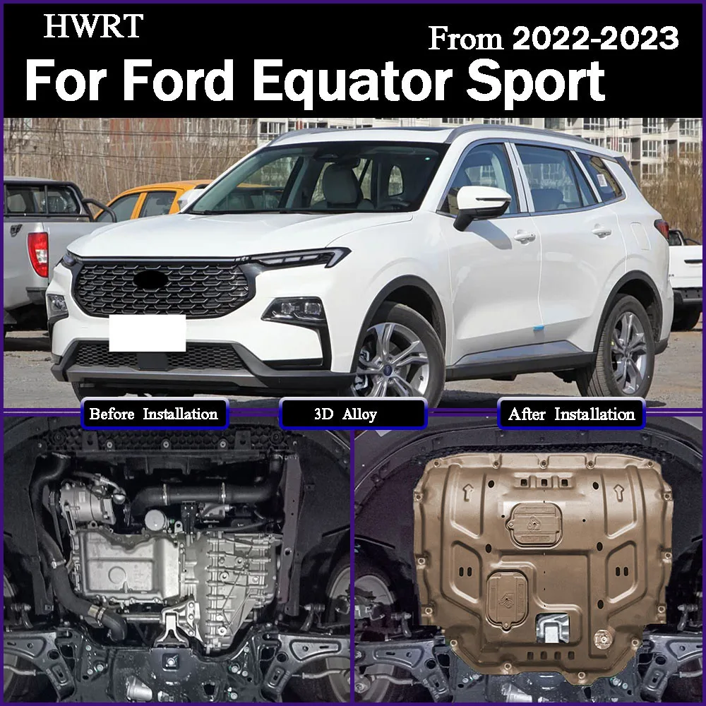 

For Ford Equator Sport‌‌ 2022-2023 1.5T Under Engine Guard Splash Shield Mud Fender Cover Plate Fender Mudguard Protector