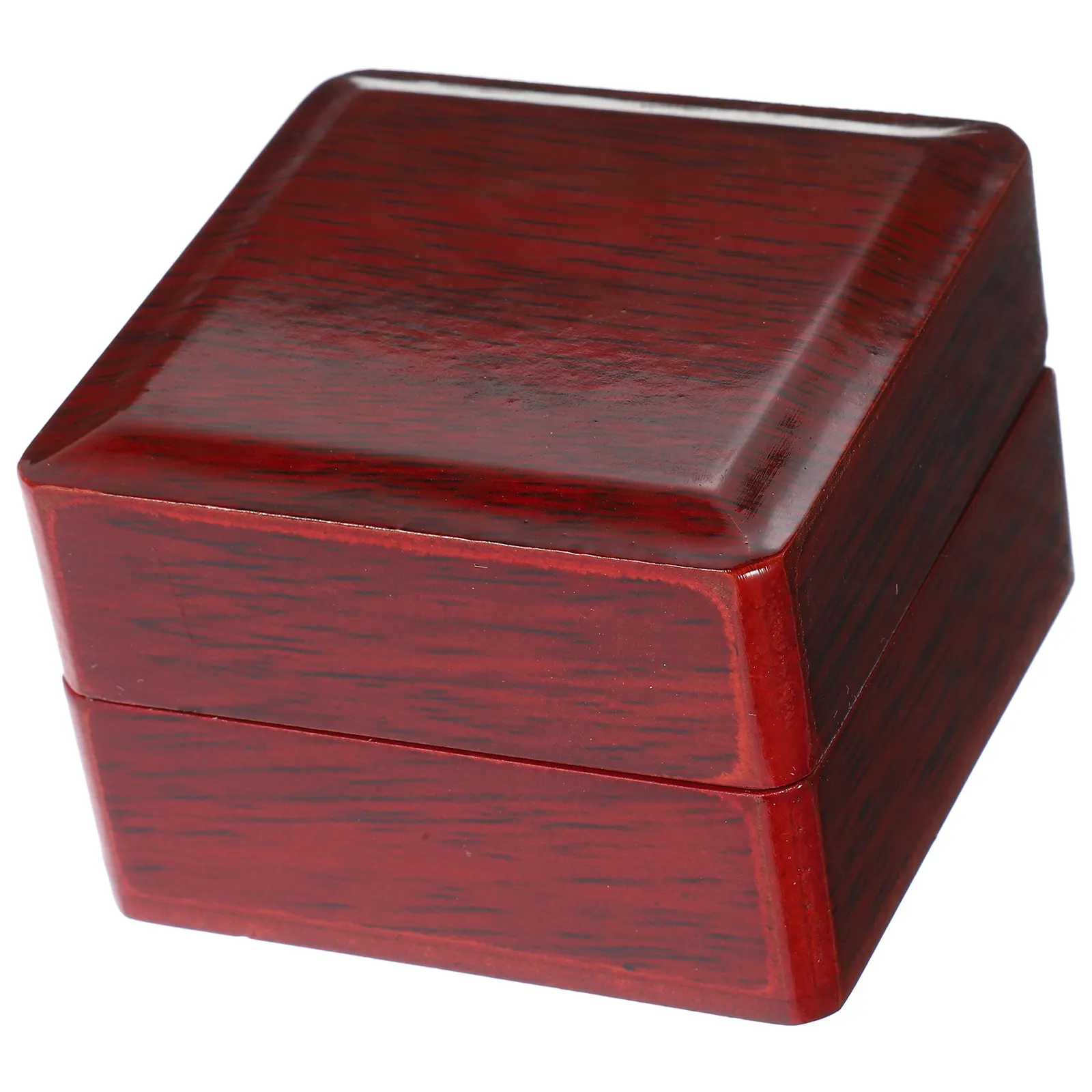Ring Box Wooden Case Single Ring Display Holder Protective Jewelry Storage Organizer Jewelry Box for Rings
