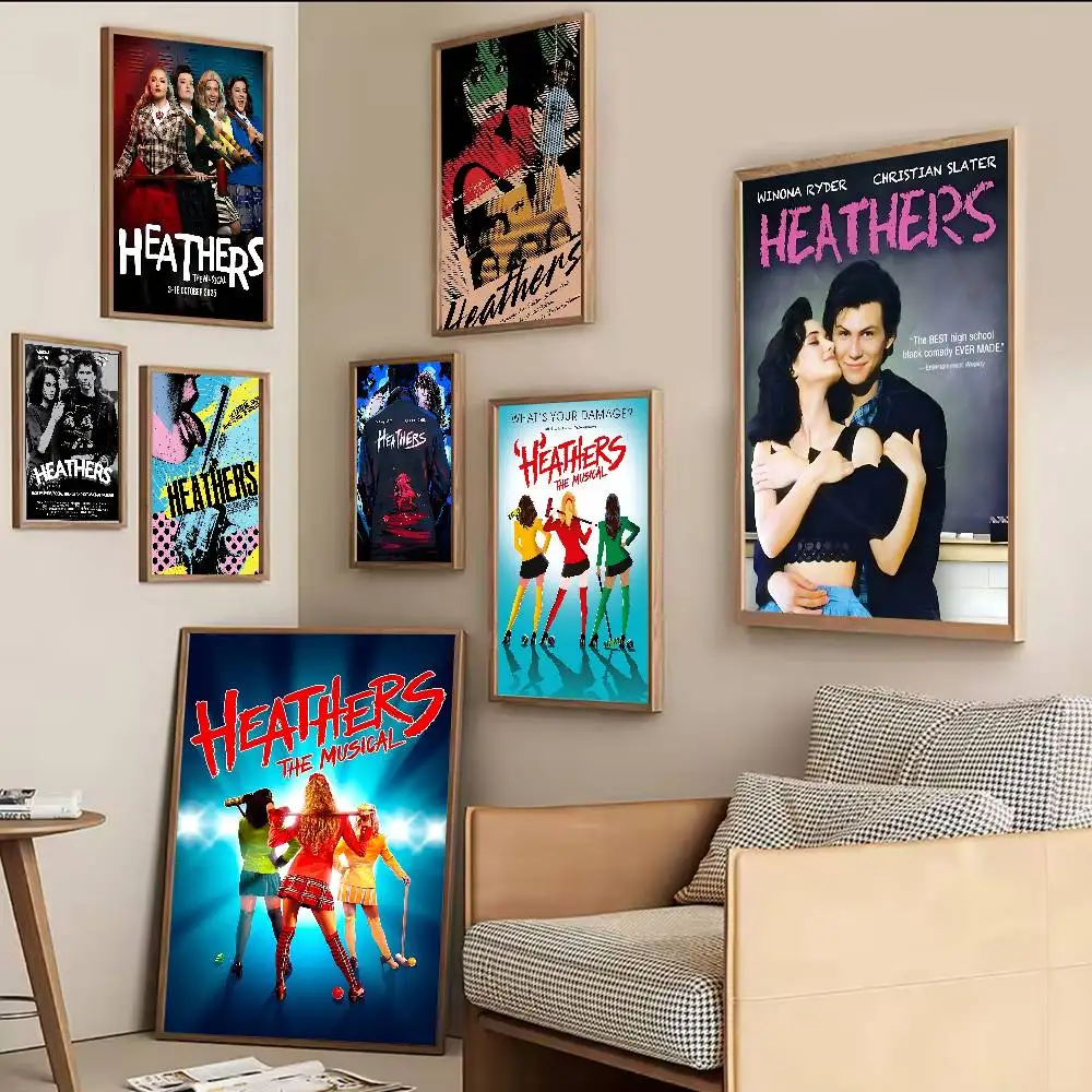 

Винтажные аниме-постеры Movie H-Heathers, самоклеящиеся стикеры из белой бумаги, для самостоятельного декора комнаты, бара, кафе, в стиле каваи.