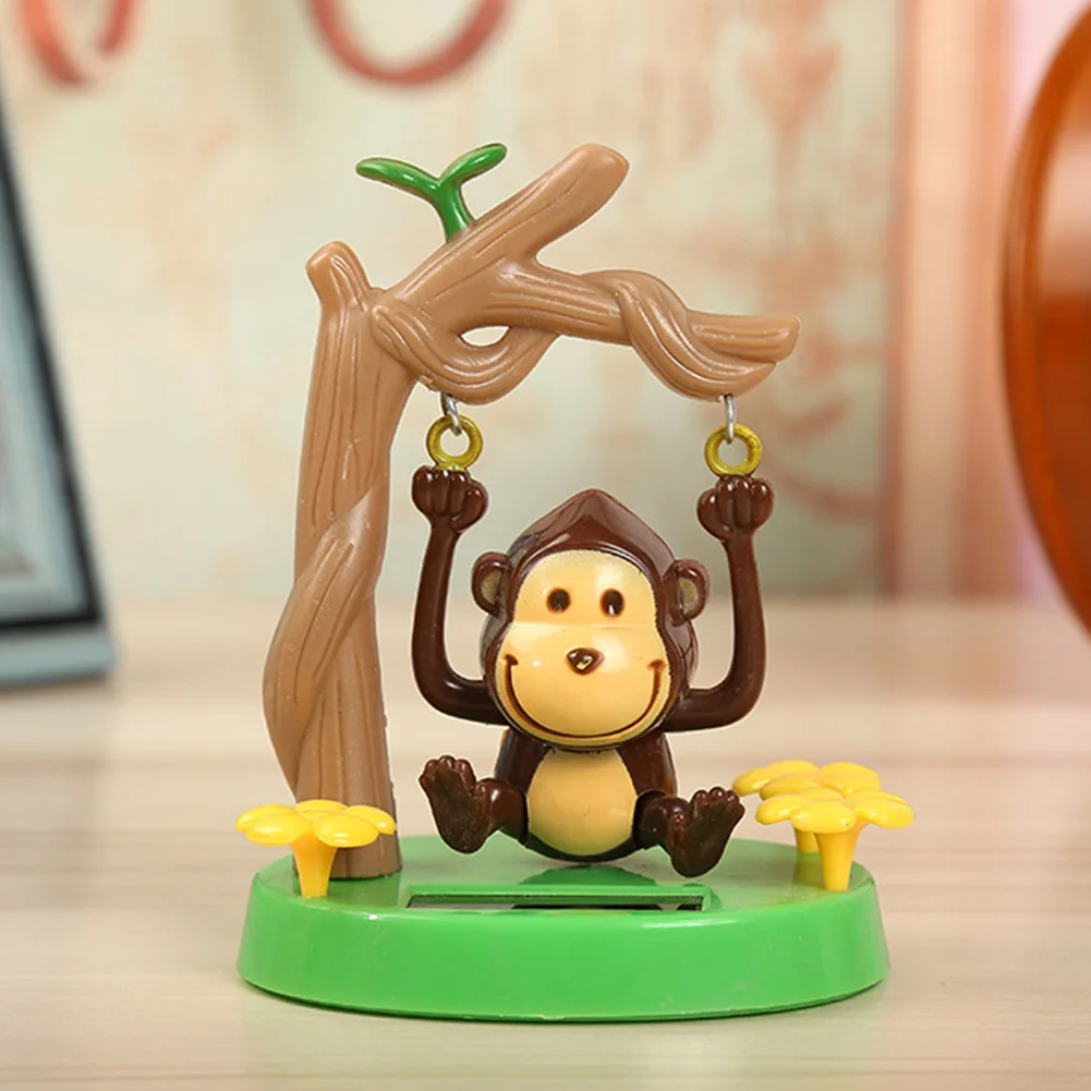 Juguete de Mono Bailarín Solar, Mono Columpio con Energía Solar, Adorable Figura Decorativa para el Tablero del Automóvil, para Decoración Interior del Vehículo