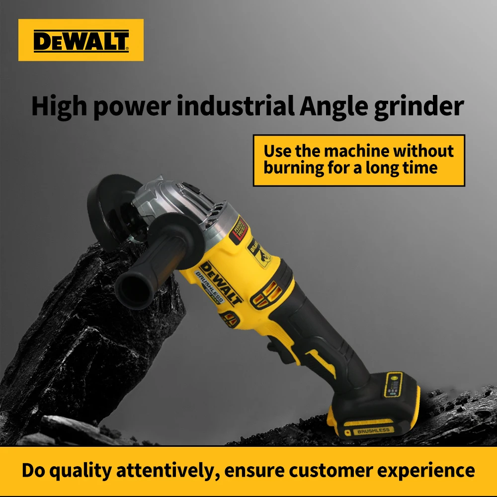 Dewalt 20V Battery DCG414 100MM/125MM/150MM Brushless Angle Grinder Cordless Cutting Machine Metal Grinding Polishing Power Tool