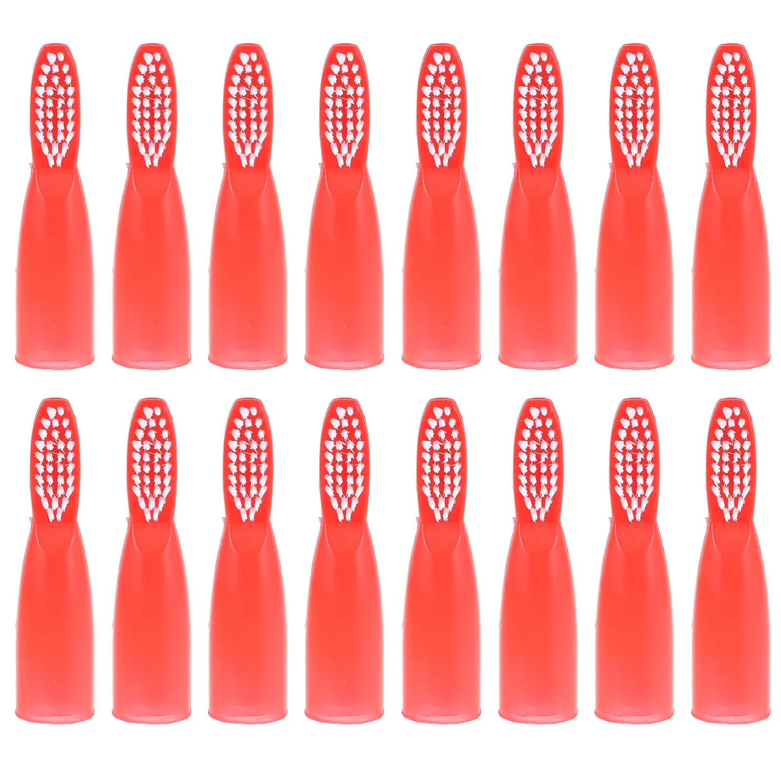

20pcs Prison Finger Cots Toothbrush Bulk Mini Portable Plastic Soft Bristles Oral Health Supplies Safety Design Detention Center