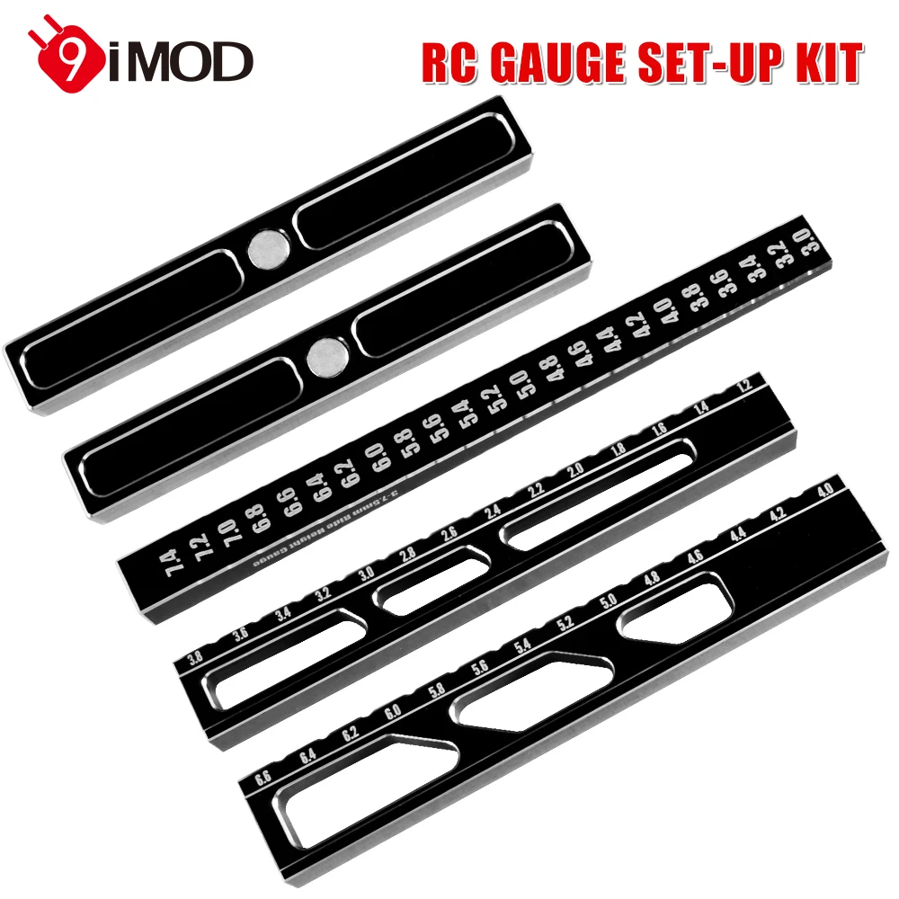 9IMOD RC Height Ruler Tool or Chassis Droop Gauge Support Blocks Chassis Measureing Setting Gauge Set-UP Kit for 1/10 RC