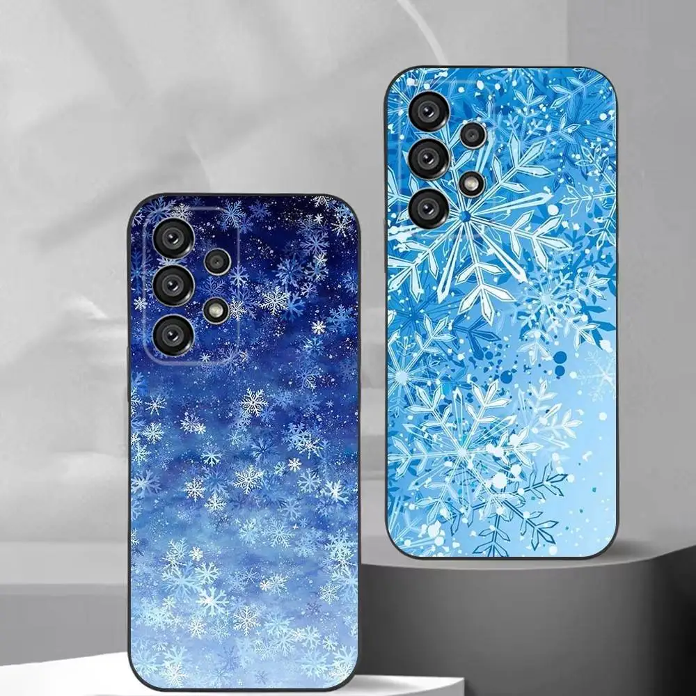

Christmas Snowflakes Phone Case For Samsung S25,S24,S21,S22,S23,S30,Ultra,S20,Plus,Fe,Lite,Note,10,9,5G Black Cover