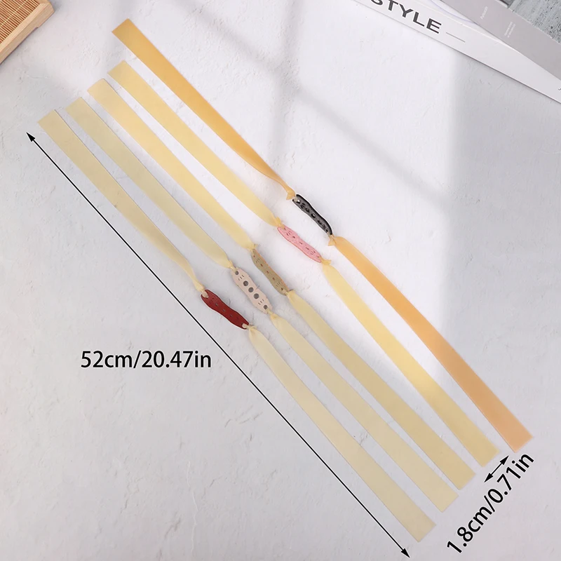 10 Stuks Katapult Jacht Rubberen Band 0.65-1.2Mm Hoge Elasticiteit Katapult Accessoires Sterke Krachtige Platte Rubberen Band