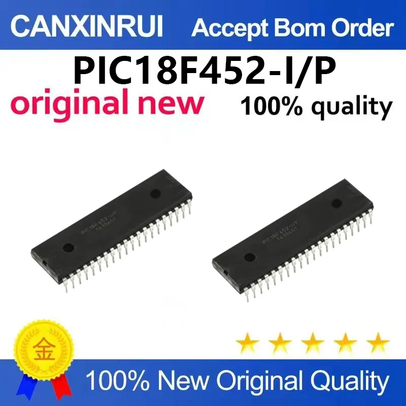 (5pcs-100pcs)PIC18F452-IP package PDIP-40 embedded 8-bit microcontroller MCU semiconductor brand new