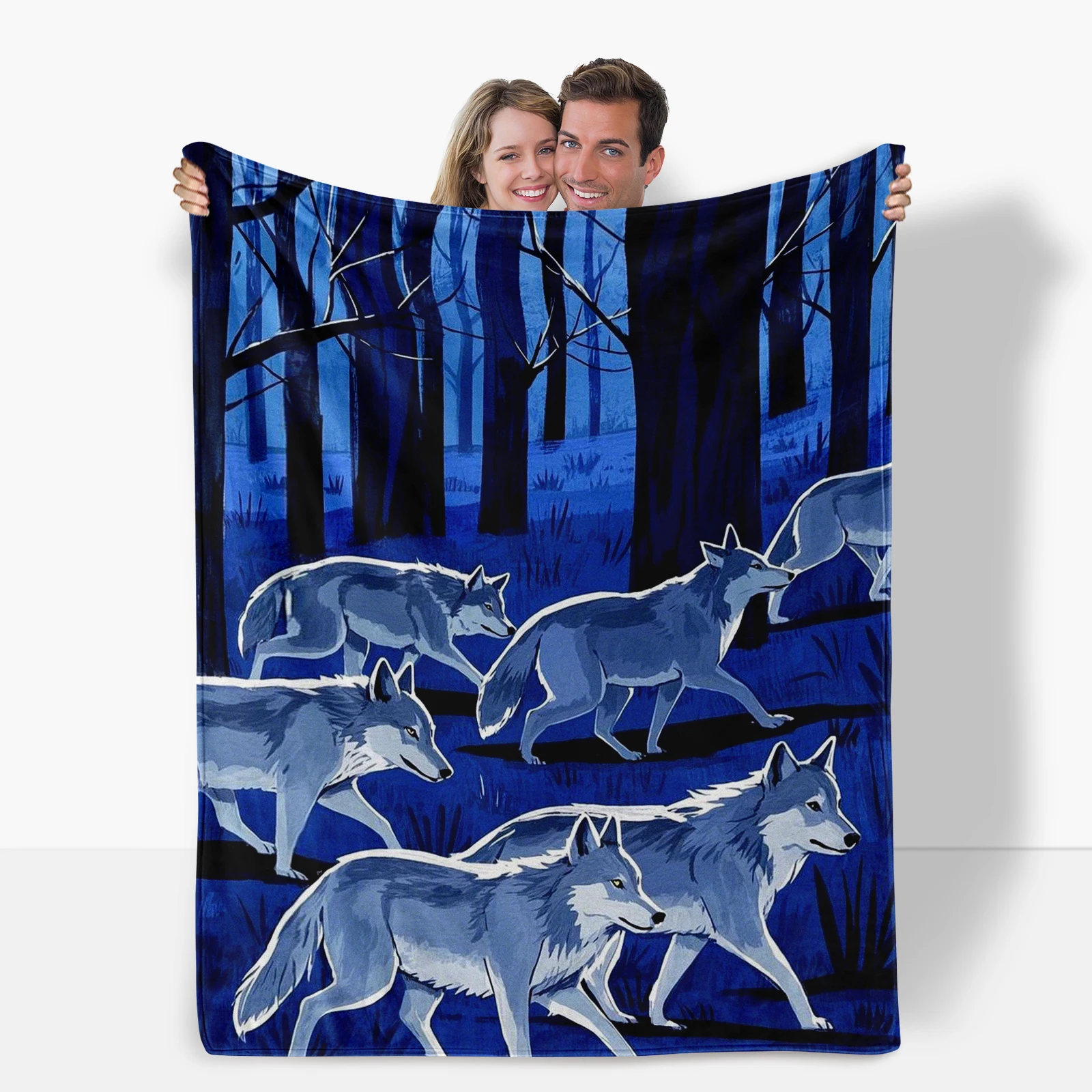 Ultra Soft Blanket With Wolf Packs On Nightly Adventures In The Forest Inspires Curiosity About Wildlife