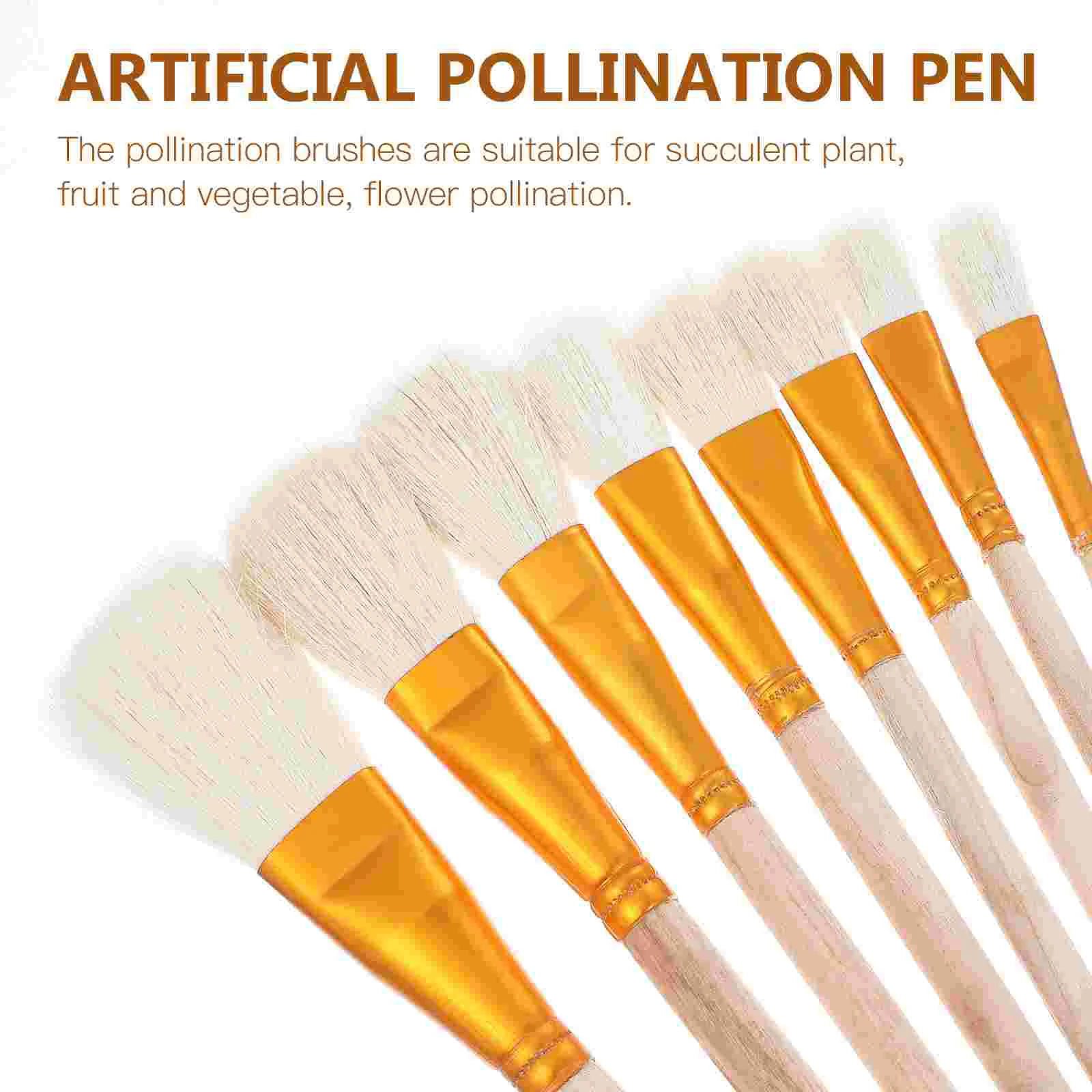 8 Pcs Artificial Chalk Brush Design Pollinator Pollination Tool Peach Tree Suite Powder Sprayer Wood Duster