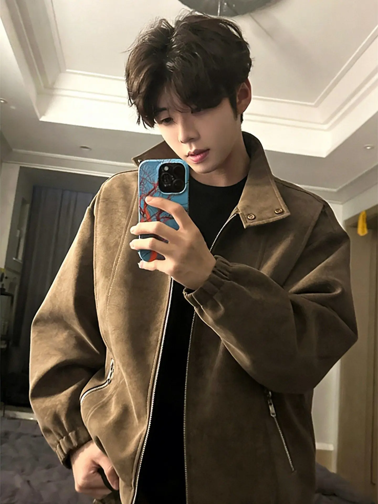 

Мужская куртка из деконструированной искусственной кожи Browny American, весенняя, высококачественная, в стиле бейсбольной формы, стильная и удобная рабочая одежда