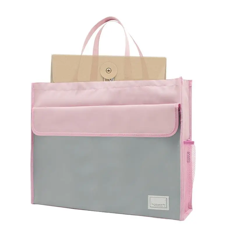 File Bag With Handle A3 Document Storage Bag Large Capacity Portable Document Storage Handbag For Documents Maps News Magazines