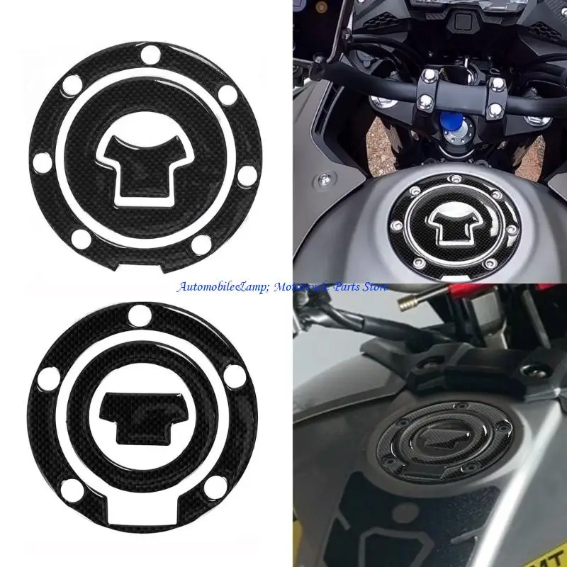 H7BD 3D Carbon Fiber Motorcycle Gas Cover Sticker Anti Scratch Waterproof Gas Sticker For Multiple Model
