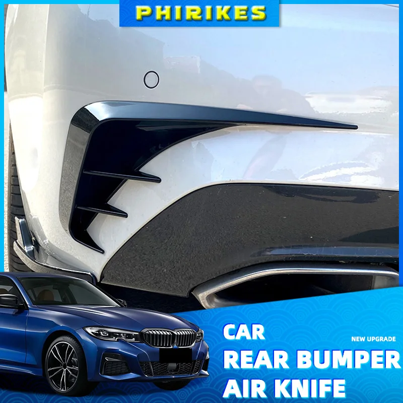 Für BMW G20 M Sport Heckstoßstangenlippe Spoiler 330i 330d 330e M340i 2019-2021 Heckstoßstangen-Luftauslassabdeckung Zierleisten Bodykits