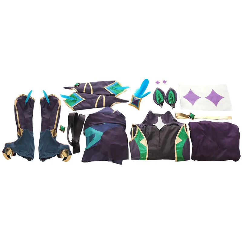 Gioco LOL Rakan Costume Cosplay LOL Star Guardiano Rakan Cosplay Costume Top Pantaloni Mantello Degli Uomini Uniformi Scarpe Copertura del Vestito