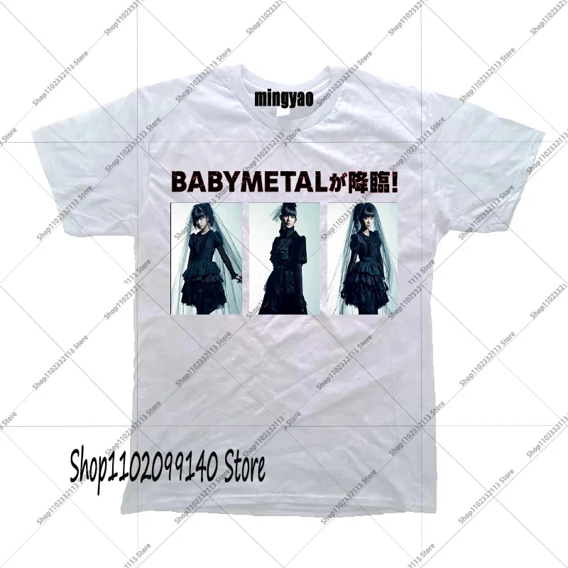 New metal rock band Babymetal graphic T-shirt Fashion casual men and women unisex Harajuku street popular T-shirt