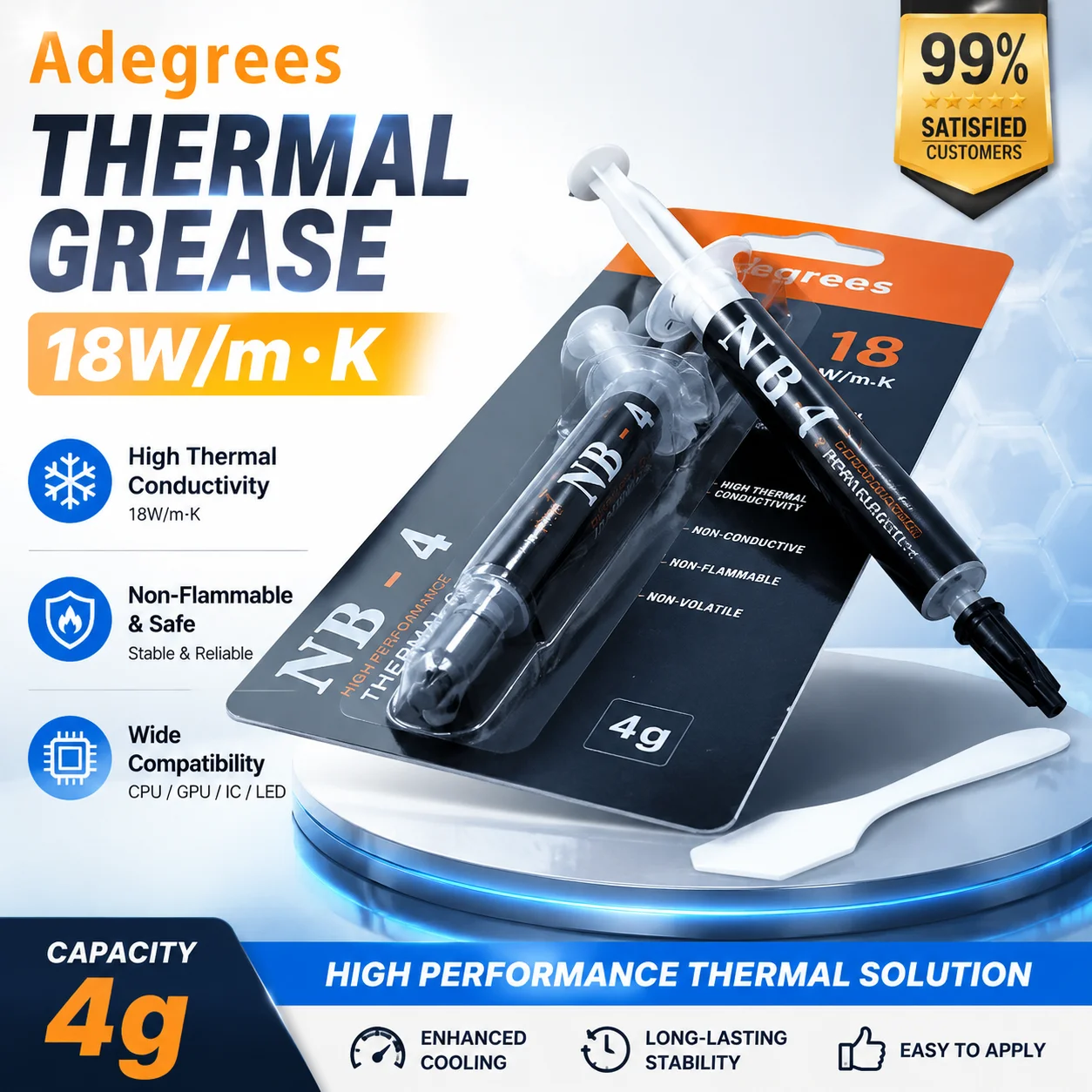 Thermal Paste Performance Thermal Conductive Grease Paste 18 W/MK 2/4g For Game PC PS5 CPU GPU Cooling
