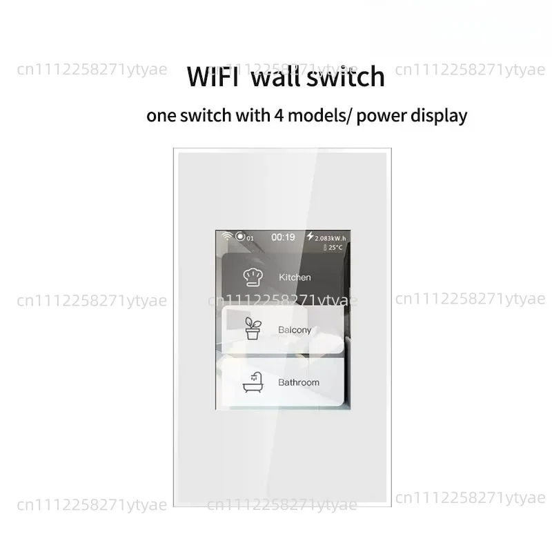 Australian-Standard Smart LCD Battery Level Display Voice-Activated Wall Switch Accessories