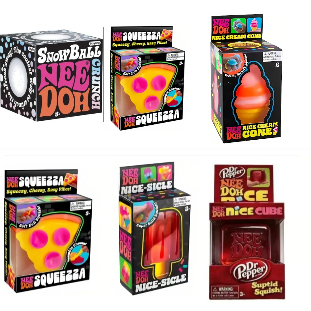 Schylling Nee Doh Nice-Sicle Sensory Cube, Soft Squishy Stress Relief Toy, Ideal Fidget for Anxiety & Concentration