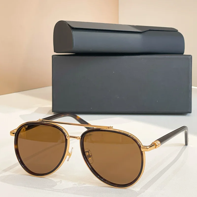 

Солнцезащитные очки KIZN Classical Luxury Totoise Gold Double Bridge Pilot для женщин, модель 58019U, трендовые, в стиле High Street, из ацетата, 2025 год