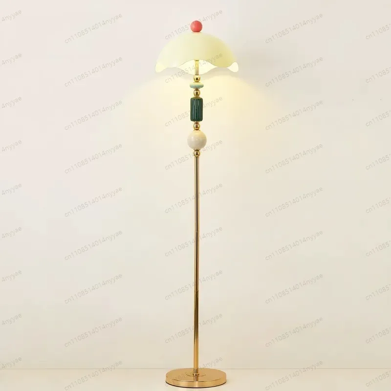 Floor Lamp French Eggshell Design Standing Light for Bedroom Living Room Luxury Ambient Lighting Modern Minimalist Home Decor