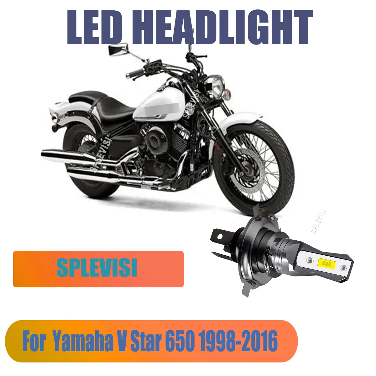 

H4 9003 LED Motorcycle Headlight Conversion Kit - High/Low For Yamaha V Star 650 1998 1999 2000 2001 2002 2003 2004 2005-2016