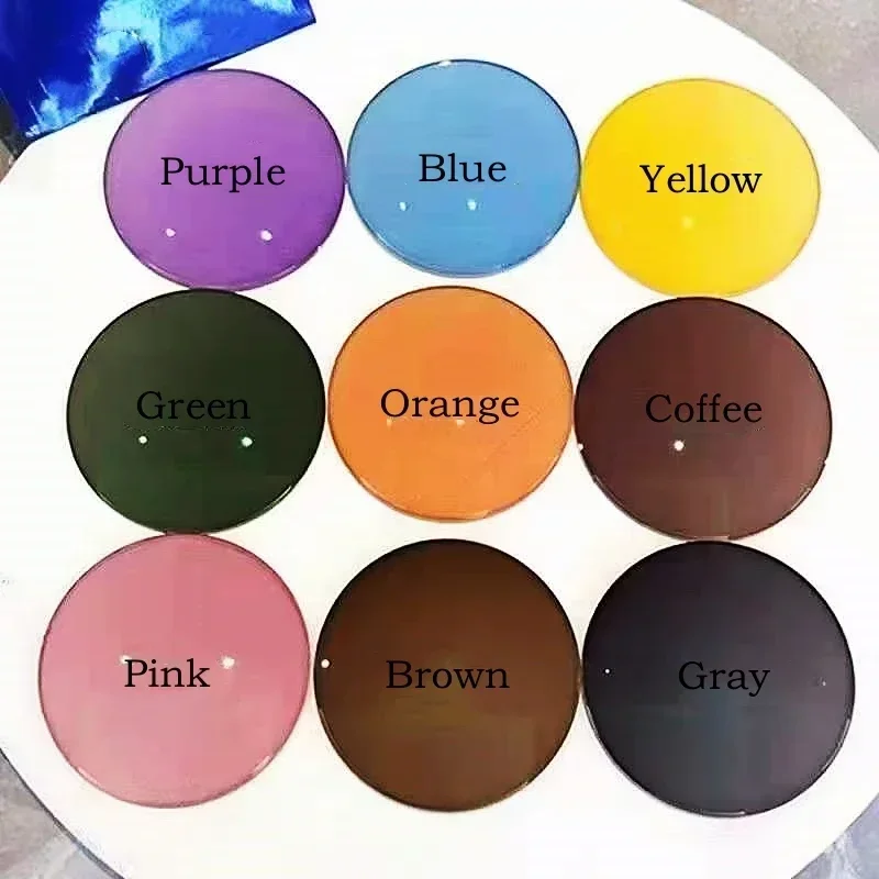 

KIZN Anti-reflective Photochromic Anti-ultraviolet Anti-scratch HD 1.56/1.61/1.67/1.74 Blue/Pink/Purple/Green Lens 1 Pair