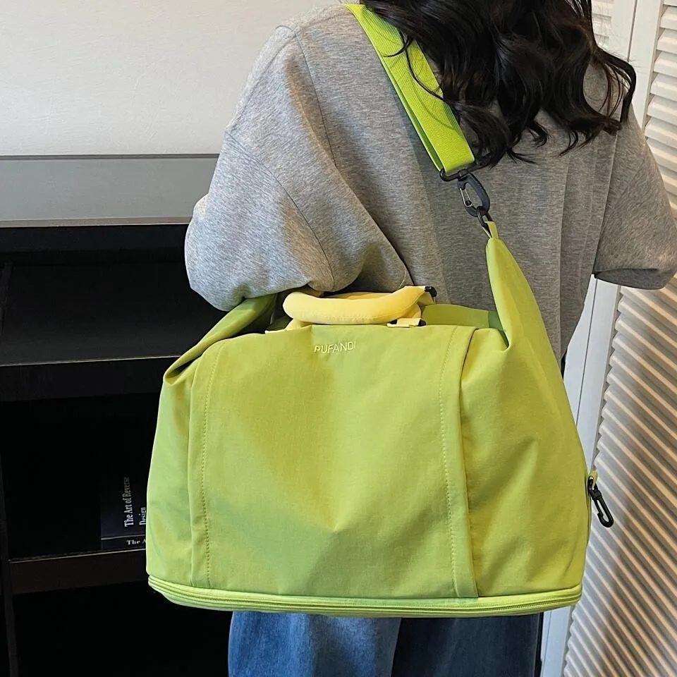 Large-Capacity Hand-Held Travel Bag for Women, Expandable Luggage Bag for Short Trips, Carry-On Bag, Multi-Functional Gym Bag