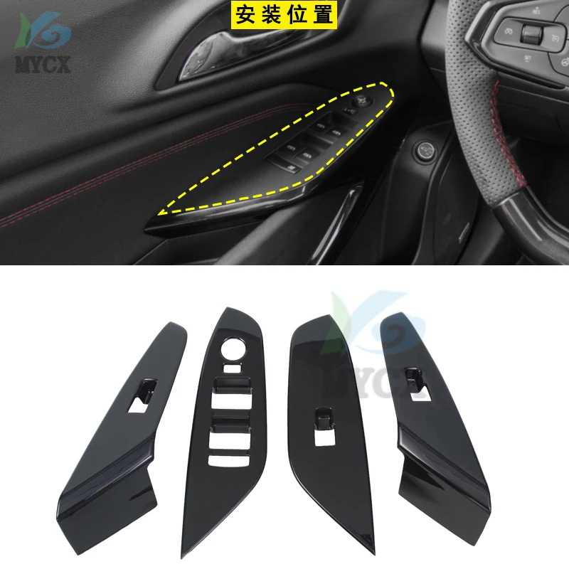 4PCS Car Window Switch Lift Panel Button Frame Cover Trim Decorative Stickers Interior Accessories For Chevrolet Seeker 2023