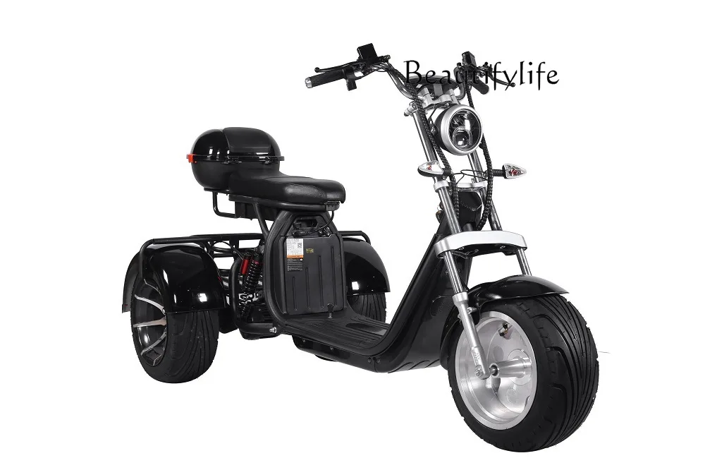 Electric Tricycle Adult Lithium Battery Detachable Large Tire Motorcycle Men and Women Scooter