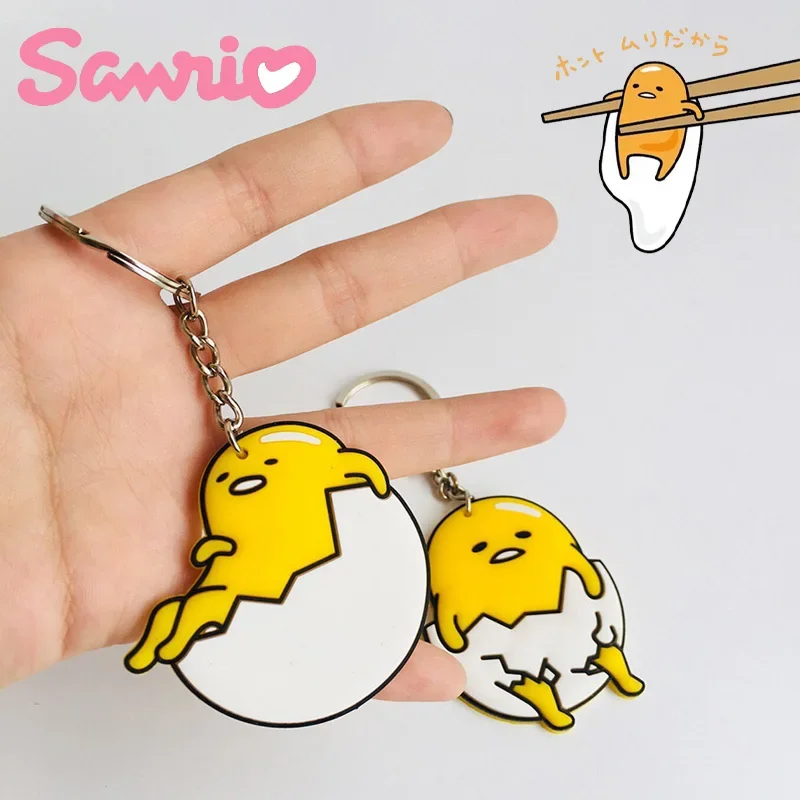 Sanrio Gudetama Anime Schlüsselanhänger Handykette Schlüsselanhänger Student Geschenk Lustiges Ei Taschenanhänger Lanyard Cartoon Schlüsselanhänger Spielzeug Dekor