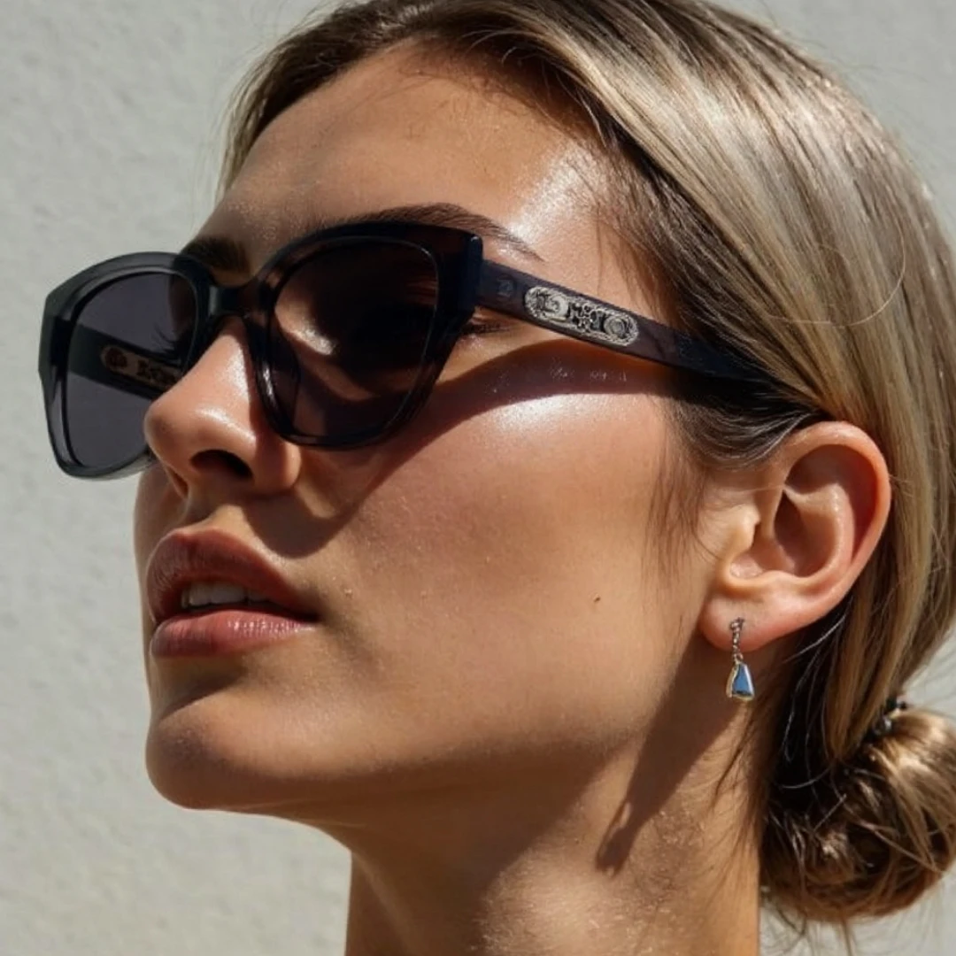 Nuevas gafas de sol con montura de ojo de gato a la moda, gafas de sol Joker con montura pequeña, gafas de sol de viento INS con diamantes transfronterizos para mujer.