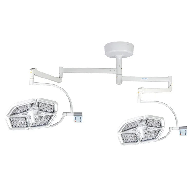 HD Camera and Monitor installation with Ceiling Mount Dual Arm LED surgical shadowless operation lights prices