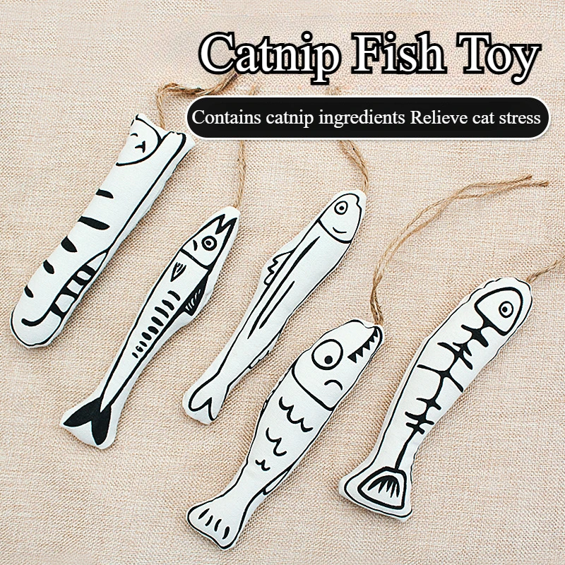 

Teasing Cat Sticks Cat Toys Gnawing Fun Playing Relieving Boredom Cat Mint Cotton Fabric Fish Pet Toys Supplies