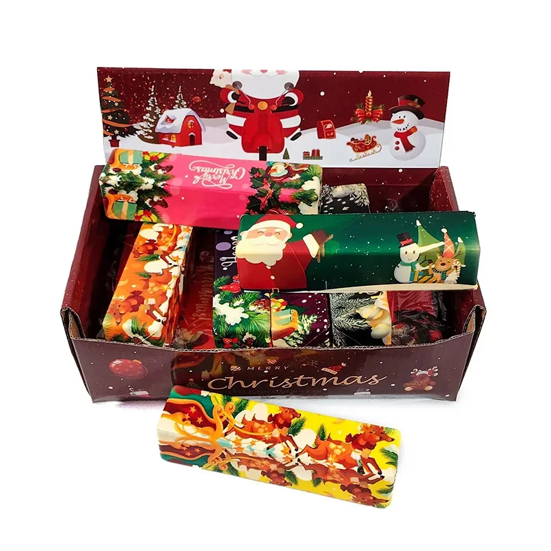 12pcs/Box 14cm PU Slow Rising Butter Stick Squishy Set, Christmas & Halloween Stress Relief Fidget Decompression Toy Wholesale