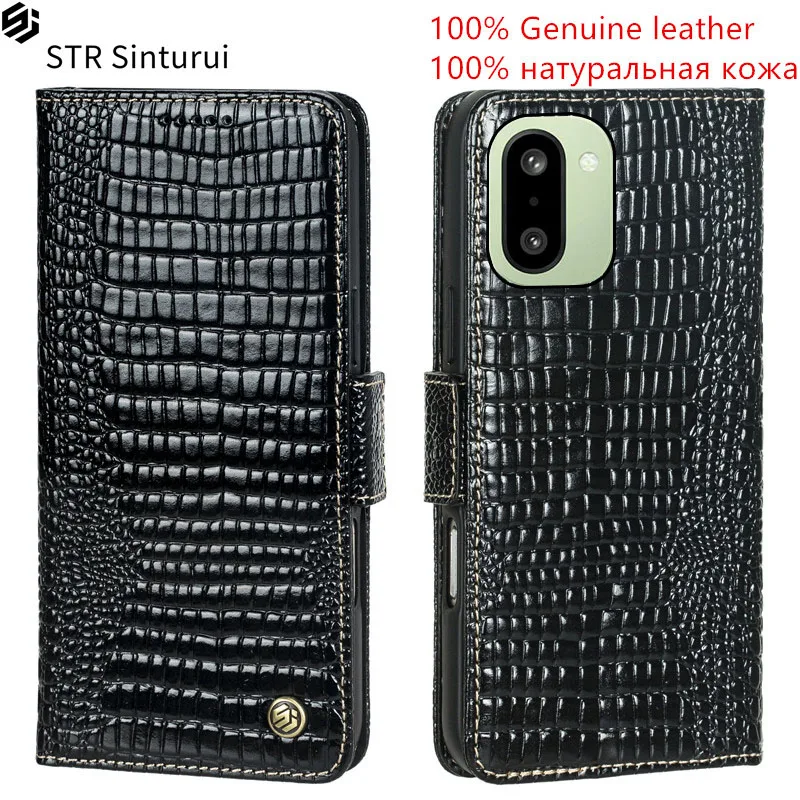 

STR Genuine lizard pattern leather card Slot Wallet Cover For OnePlus Ace 6T 6 5 Ultra Racing Pro Flip shockproof phone Case