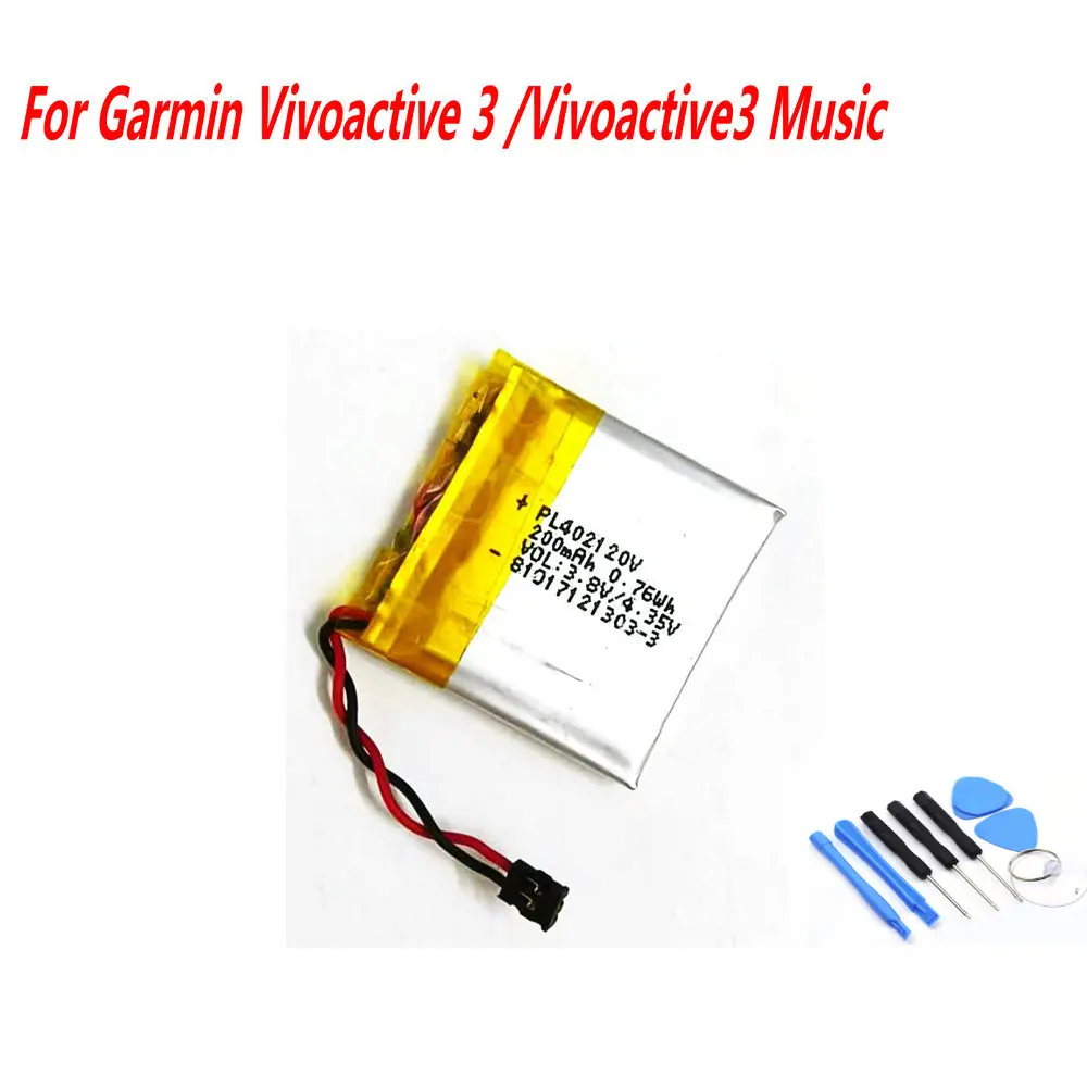 New 361-00108-00 361-00108-01 200mAh Battery For Garmin Vivoactive 3 /Vivoactive3 Music