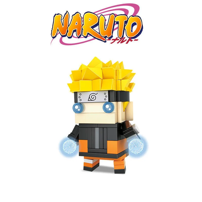 NARUTO klocki do budowy zabawki do montażu Uzumaki Sasuke Sakura Shikamaru figurka Anime ozdobna ozdoba klocki dla dzieci Puzzle prezent