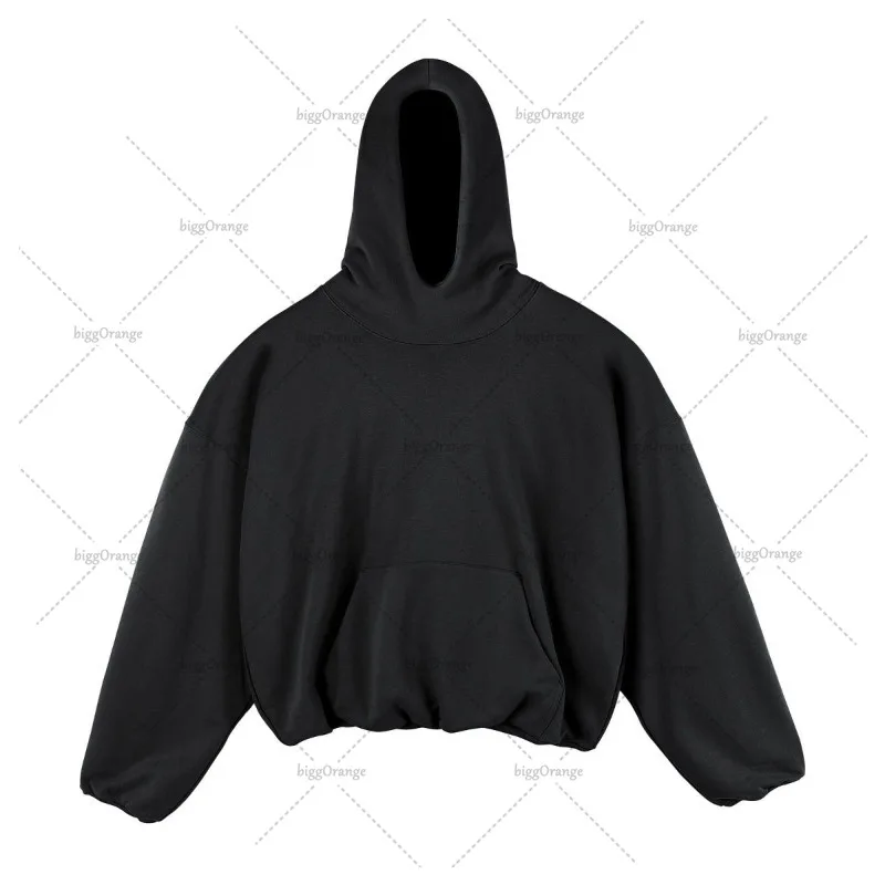 Trendy Brand Streetwear Harajuku Colorful Solid Color Casual Oversized Sweatshirt Men Hip-hop Loose Cotton Winter Baggy Hoodie