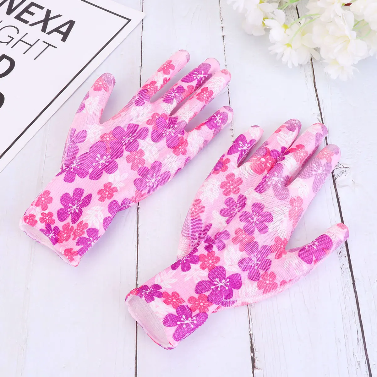 

6Pairs Garden Protective Gloves Lightweight Durable PU Safety Work Gloves for Industrial Labor Repair Hand Protection